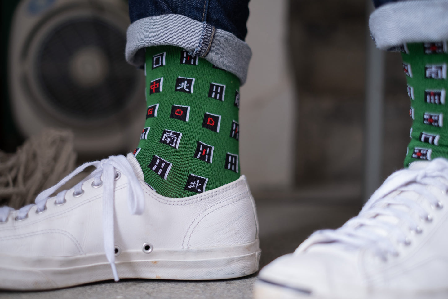 Black Mahjong Socks