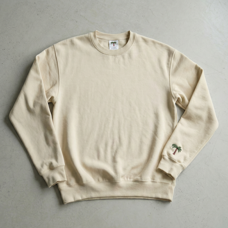 Terry Cotton Regular Crew Sweatshirt