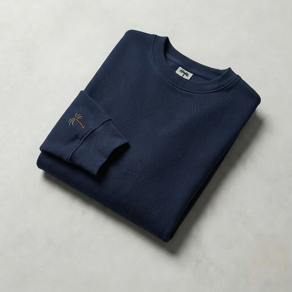 Terry Cotton Regular Crew Sweatshirt