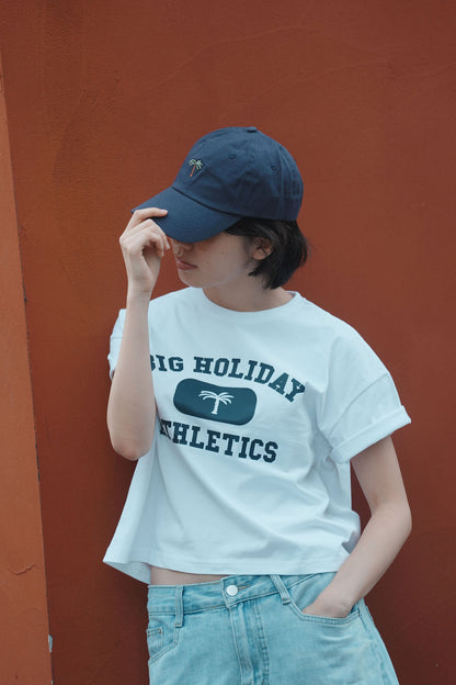 Women's Relaxed Crew Tee with Athletics Logo