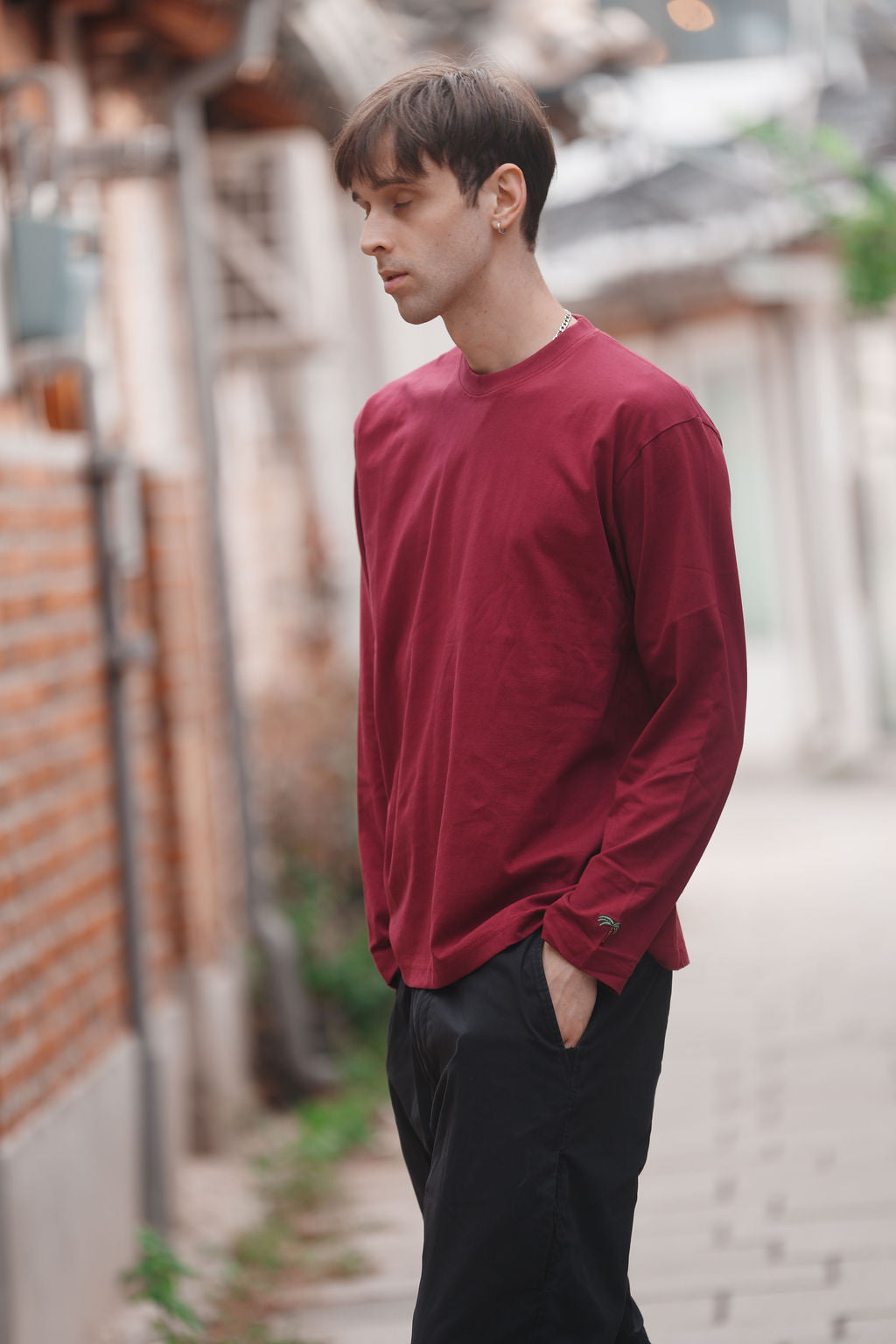 Crew Neck Long Sleeve Tee