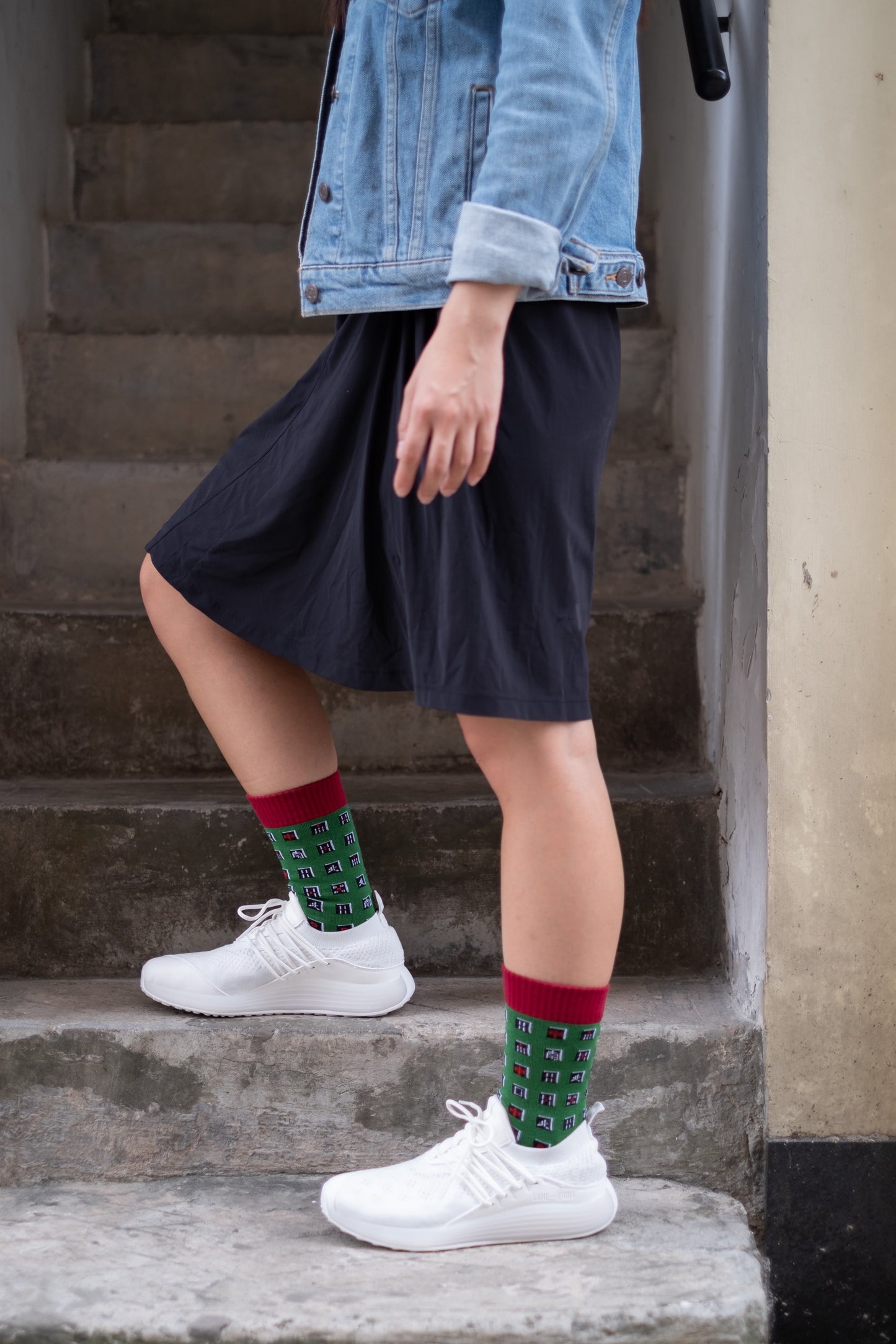 Black Mahjong Socks