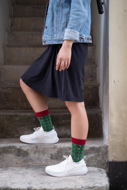 Black Mahjong Socks
