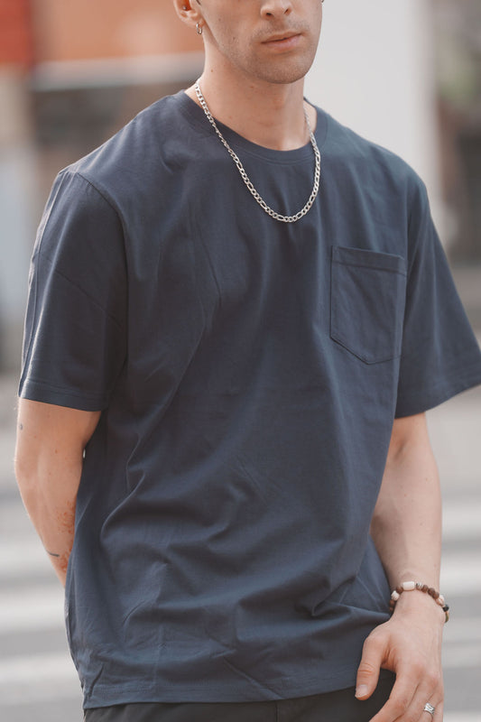 Crew Neck Pocket Tee