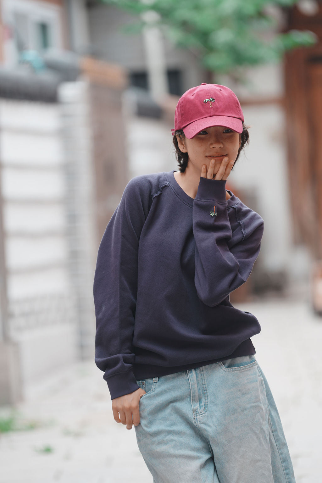 Terry Cotton Regular Crew Sweatshirt