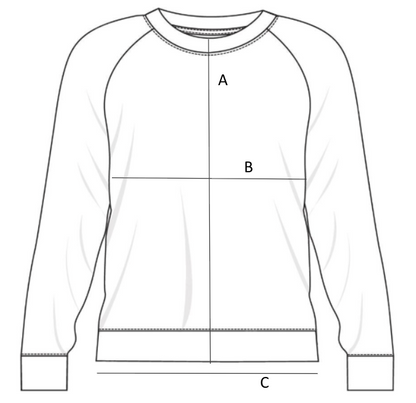 Terry Cotton Raglan Crew Sweatshirt