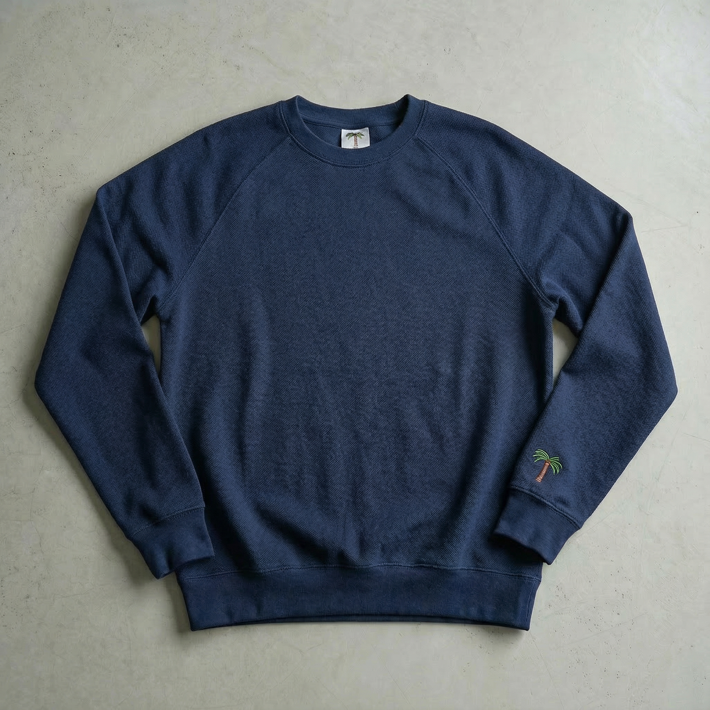 Terry Cotton Raglan Crew Sweatshirt
