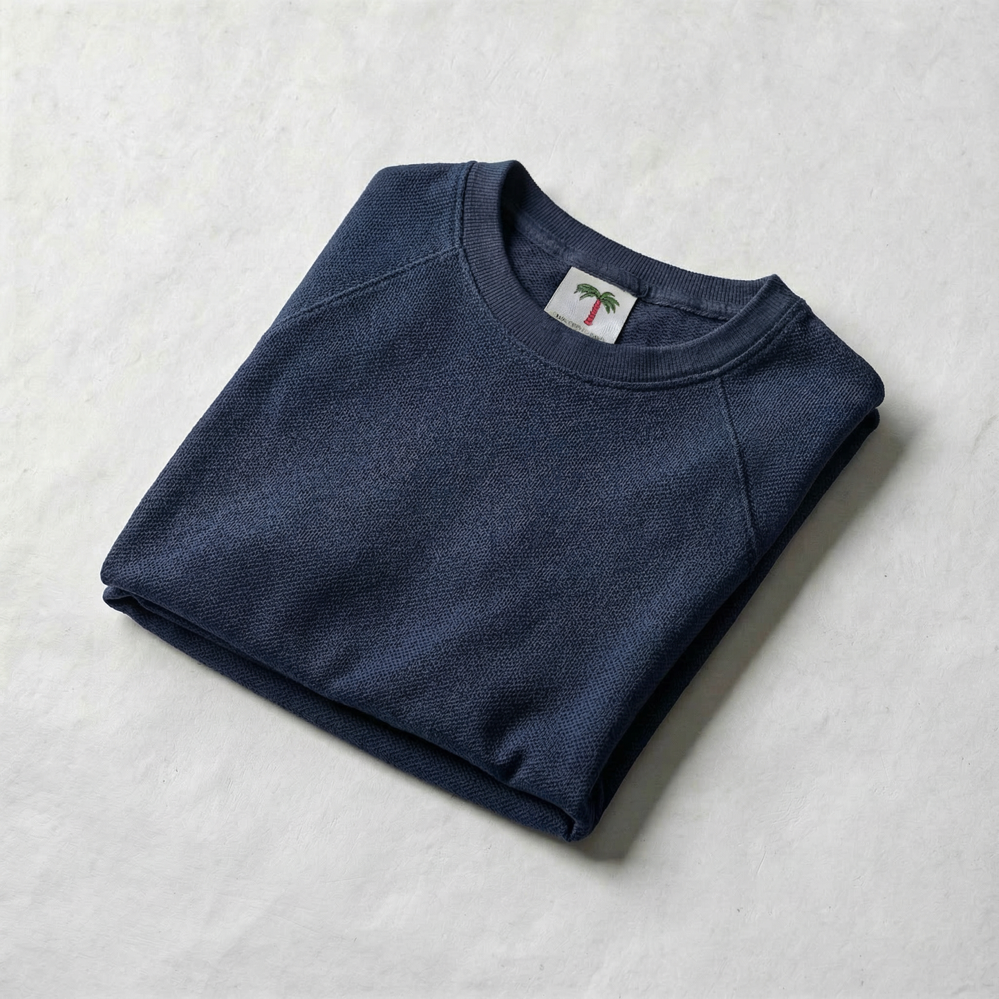 Terry Cotton Raglan Crew Sweatshirt