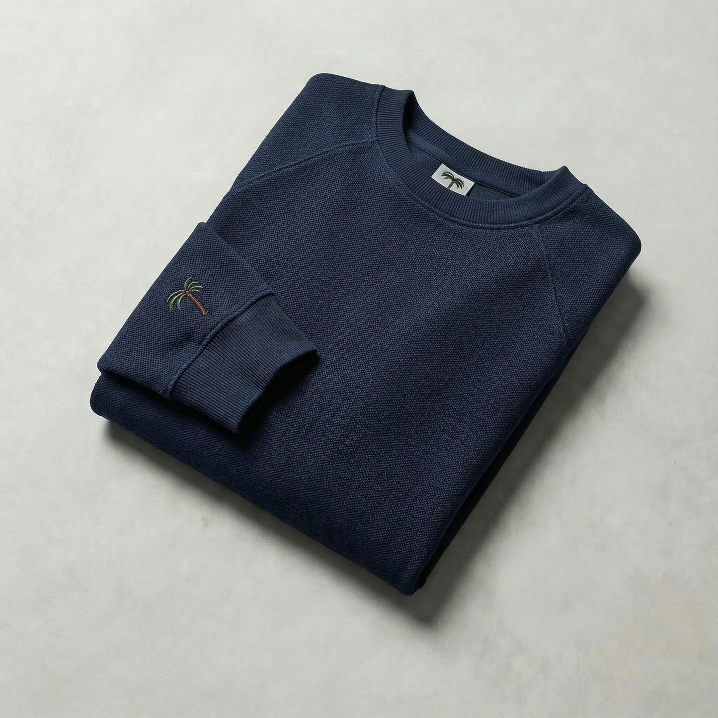Terry Cotton Raglan Crew Sweatshirt